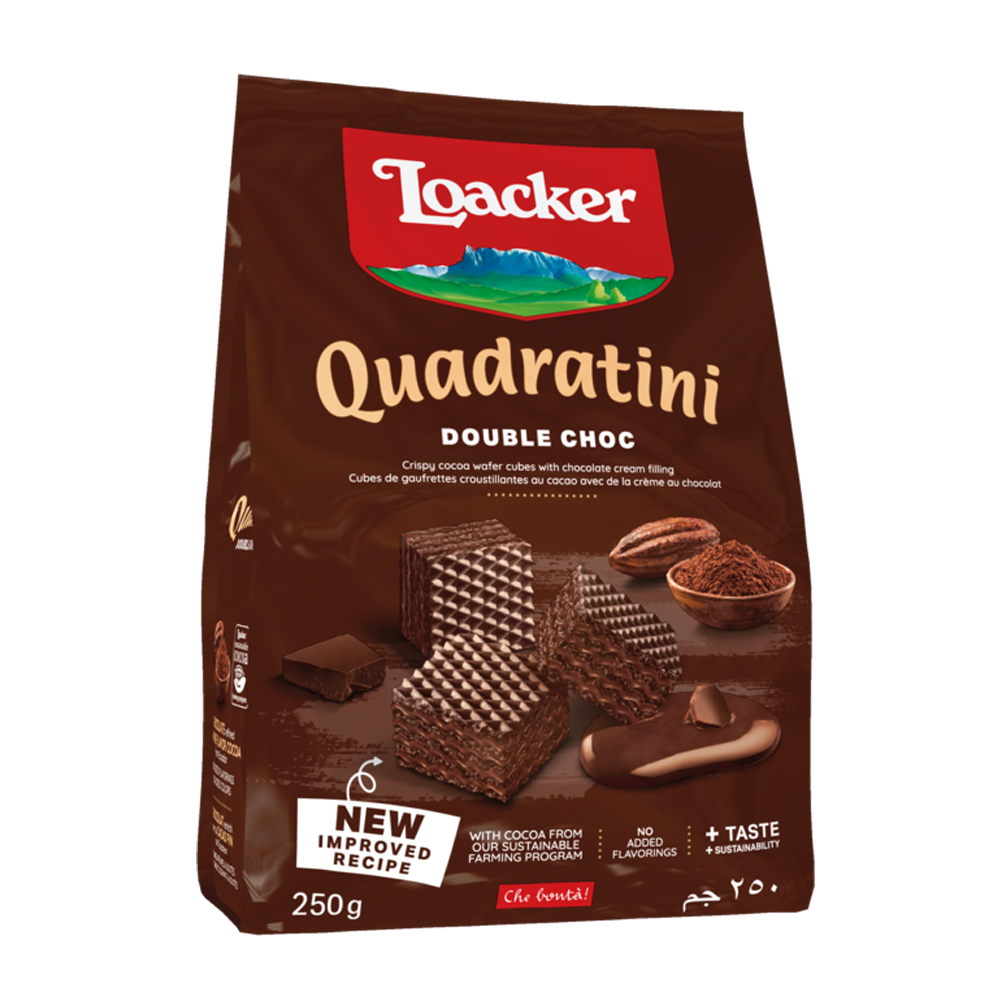 QUADRATINI DOUBLE CHOC  250G